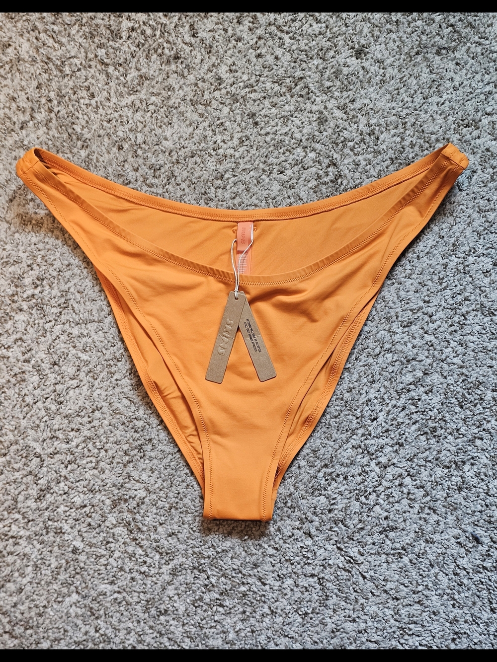 NWT SKIMS 3X Bright Orange Bikini Bottom